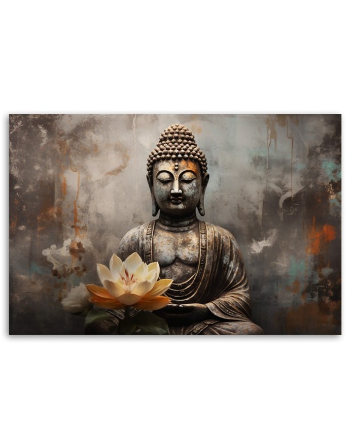 Beautiful AI paintings for living room - Meditating Buddha abstract | FEEBY