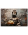 Beautiful AI paintings for living room - Meditating Buddha abstract | FEEBY