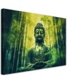 Stylish AI Canvas paintings for the living room - Zen Buddha and bamboos | FEEBY