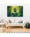 Stylish AI Canvas paintings for the living room - Zen Buddha and bamboos | FEEBY