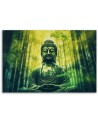 Stylish AI Canvas paintings for the living room - Zen Buddha and bamboos | FEEBY