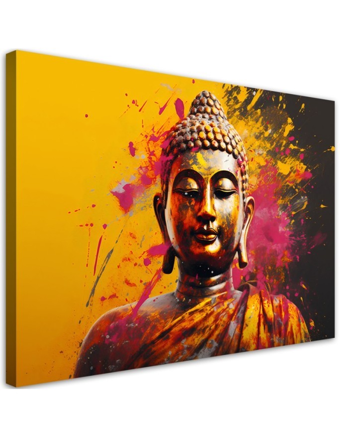 AI prins on Canvas for living room - Buddha on abstract background | FEEBY