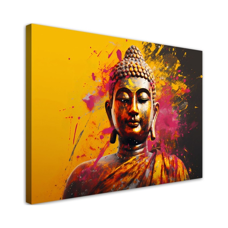 AI prins on Canvas for living room - Buddha on abstract background | FEEBY