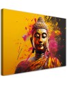 AI prins on Canvas for living room - Buddha on abstract background | FEEBY