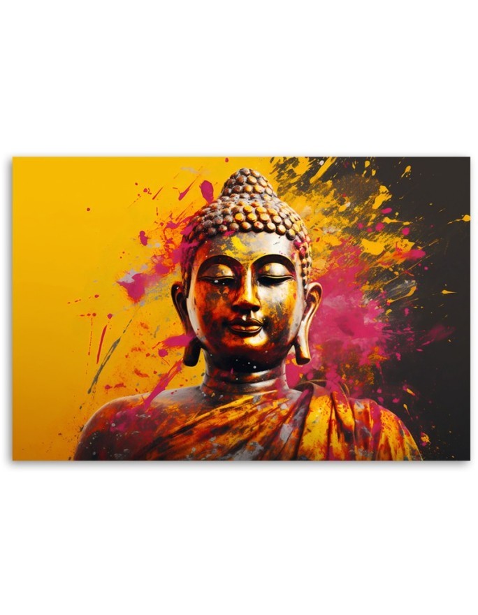 AI prins on Canvas for living room - Buddha on abstract background | FEEBY
