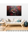 Canvas print AI - Buddha flowers Zen abstract | FEEBY