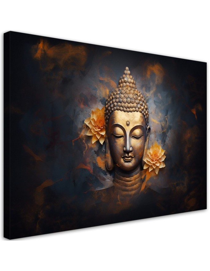 AI Wall art decoration - Golden Buddha abstract | FEEBY