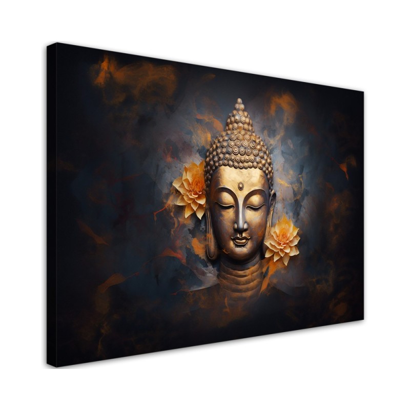 AI Wall art decoration - Golden Buddha abstract | FEEBY