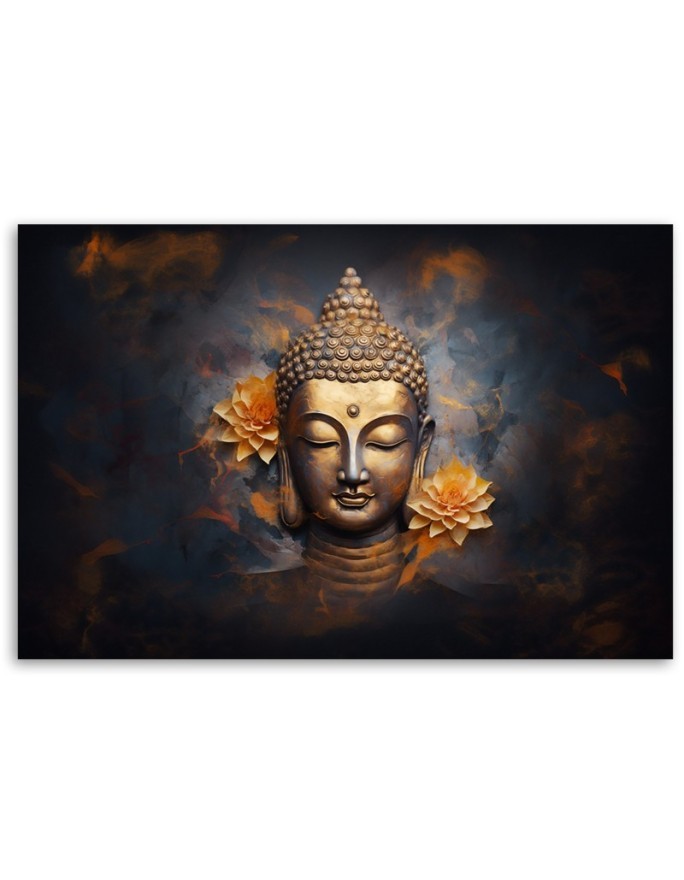 AI Wall art decoration - Golden Buddha abstract | FEEBY