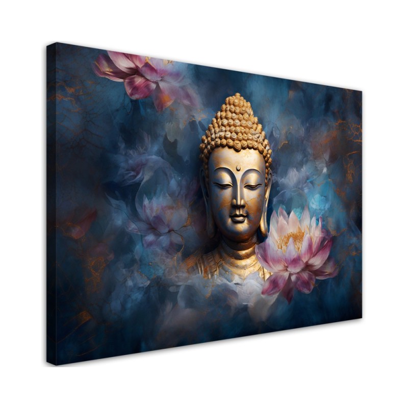 Trendy AI Canvas paintings - Buddha and zen flowers | FEEBY