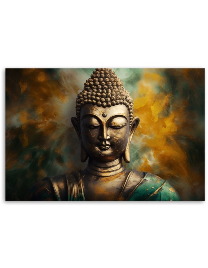 AI Canvas prints - Buddha statue abstract | FEEBY
