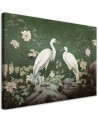 Stylish AI Canvas paintings for living room - White Cranes Abstraction | FEEBY