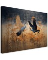 Modern AI Canvas paintings for living room - Crane Birds Abstraction | FEEBY