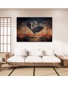 Printed AI Canvas prints for living room - Crane Nature Oriental | FEEBY