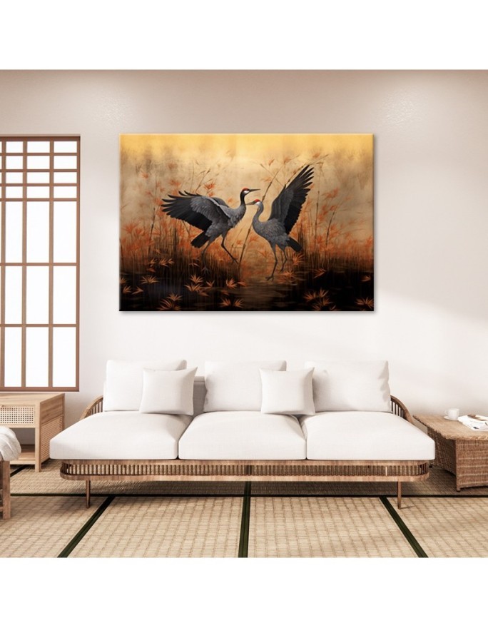 Canvas prints AI - Crane Nature Birds | FEEBY