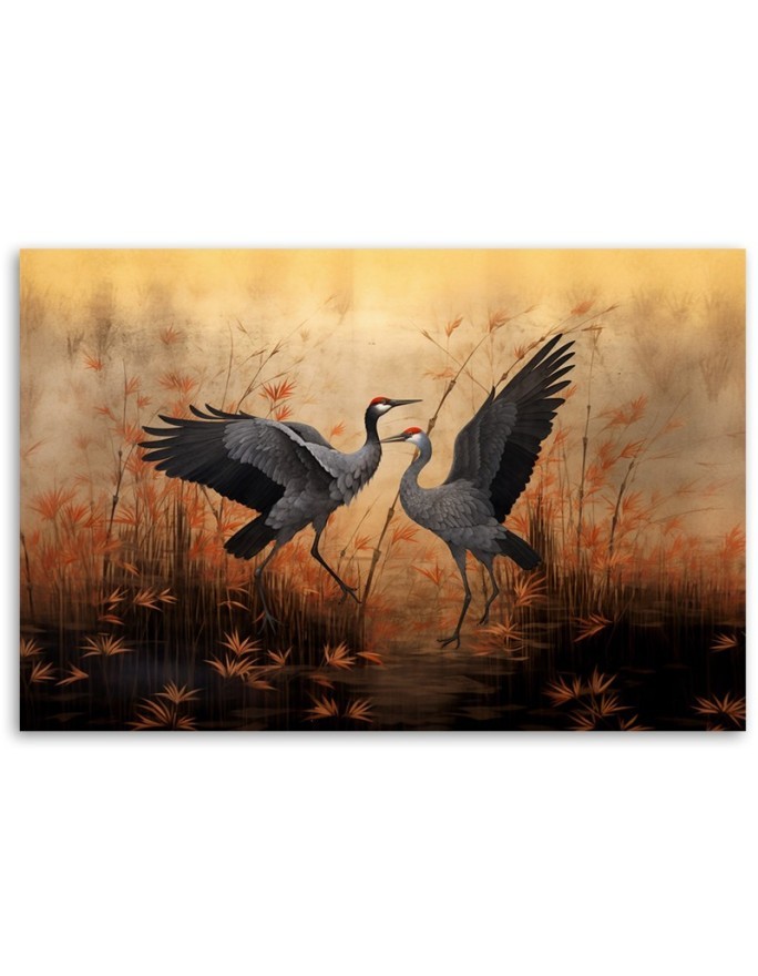 Canvas prints AI - Crane Nature Birds | FEEBY