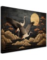 Stylish AI Canvas paintings for living room - Peacocks against the moon | FEEBY