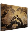 Exclusive AI Canvas paintings - Peacocks Bonsai Tree | FEEBY