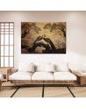 Exclusive AI Canvas paintings - Peacocks Bonsai Tree | FEEBY