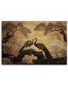 Exclusive AI Canvas paintings - Peacocks Bonsai Tree | FEEBY