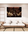 Elegant AI Canvas paintings for the living room - Peacock Animal Tree | FEEBY
