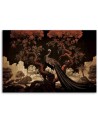 Elegant AI Canvas paintings for the living room - Peacock Animal Tree | FEEBY