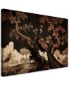 Beautiful AI Canvas paintings for the living room - Oriental peacock in the tree | FEEBY