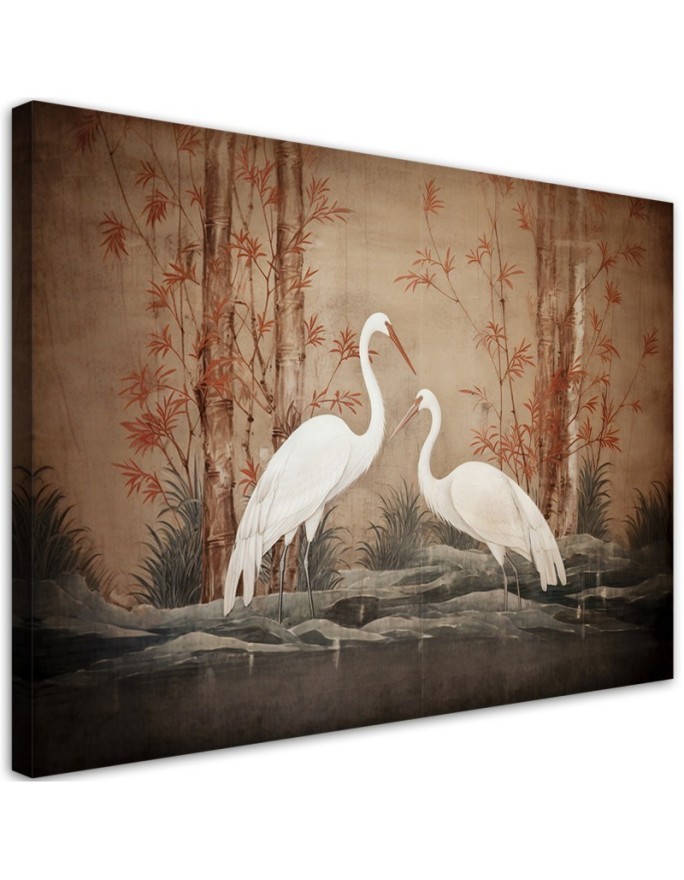 Exclusive Canvas paintings for the bedroom - Animal Oriental bird | FEEBY