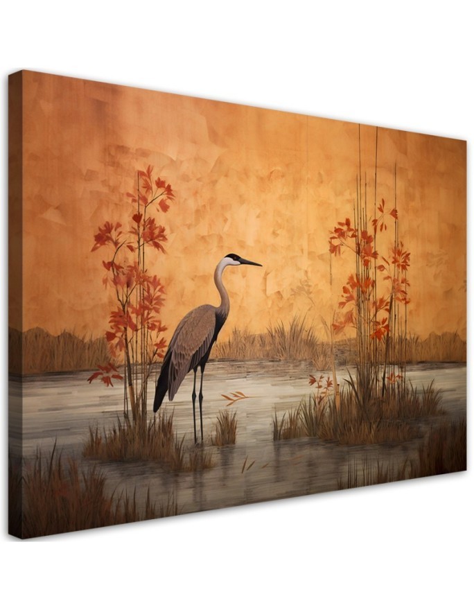 Wall art paintings for the living room - Oriental crane | FEEBY