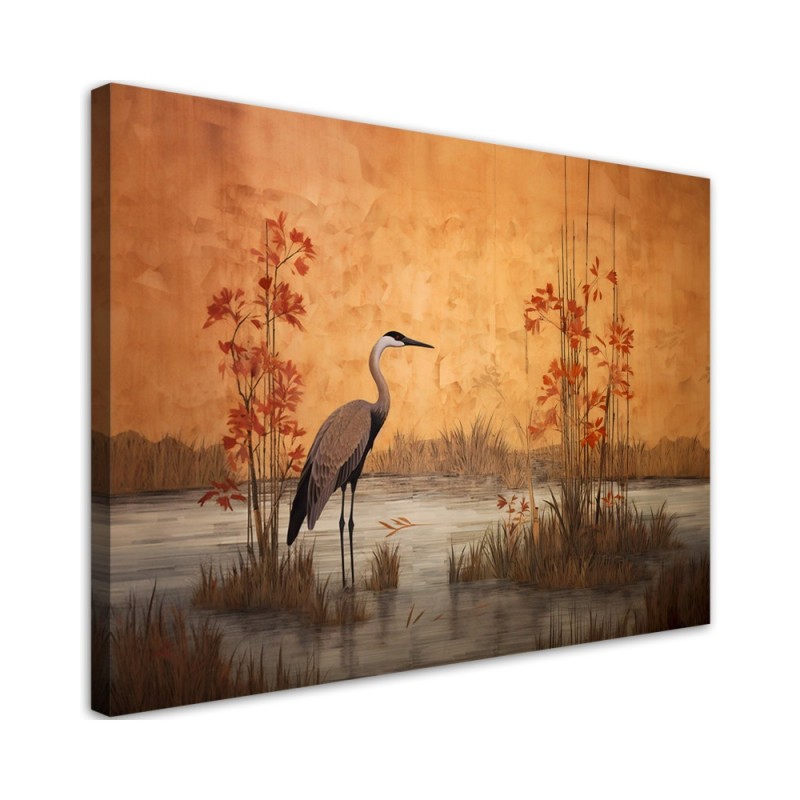 Wall art paintings for the living room - Oriental crane | FEEBY