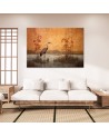 Wall art paintings for the living room - Oriental crane | FEEBY