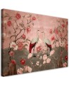 Wall art paintings for the bedroom - Chinoiserie flowers and birds | FEEBY