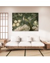 Beautiful AI Canvas paintings for the living room - Oriental peacock green | FEEBY