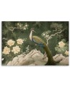 Beautiful AI Canvas paintings for the living room - Oriental peacock green | FEEBY