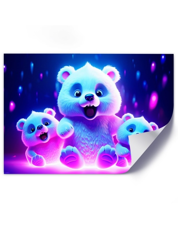 Children's AI Canvas paintings - Adorable polar bear | FEEBY