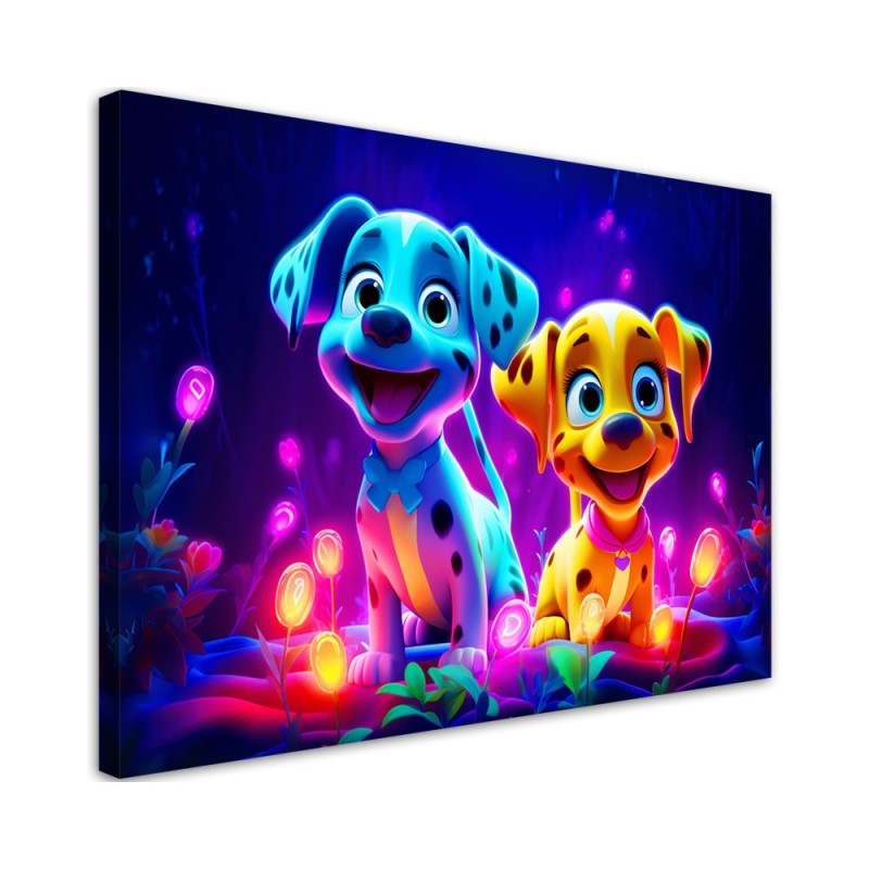 AI children's Canvas paintings - Cute cartoon dogs | FEEBY