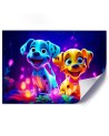 AI children's Canvas paintings - Cute cartoon dogs | FEEBY