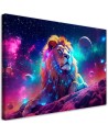 Wall painting AI - Neon Lion Abstract | FEEBY
