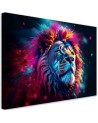 The most fashionable paintings AI - Neon Lion Animal Africa | FEEBY