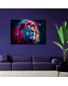 The most fashionable paintings AI - Neon Lion Animal Africa | FEEBY
