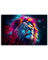 The most fashionable paintings AI - Neon Lion Animal Africa | FEEBY