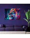 Stylish paintings for living room - Neon Animal Lion AI | FEEBY