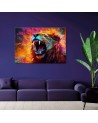 Modern AI wall paintings - Lion Roar Abstraction | FEEBY