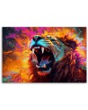 Modern AI wall paintings - Lion Roar Abstraction | FEEBY