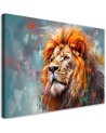 Wall paintings for living room - Animal Lion Abstraction | FEEBY
