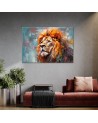 Wall paintings for living room - Animal Lion Abstraction | FEEBY