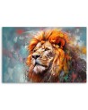 Wall paintings for living room - Animal Lion Abstraction | FEEBY