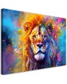 Stylish AI paintings for wall - Colourful Lion Abstraction | FEEBY