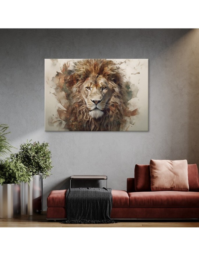 The most fashionable AI wall paintings - Lion Animal Africa | FEEBY