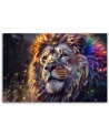 Fashionable AI Canvas paintings for bedroom AI - Lion Animal Abstraction | FEEBY